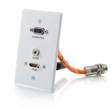 C2G RapidRun HDMI Female, VGA Female, 3.5mm Stereo Female RapidRun Optical Female, RapidRun 15-pin Male Wit