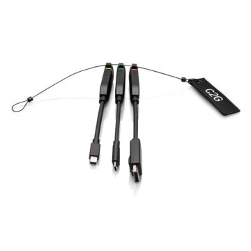 C2G Universele 4K HDMI® dongle adapterring met kleurgecodeerde voor Mini DisplayPort™, DisplayPort en USB-C®