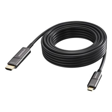 Vision TC 15MUSBCHDMI+/BL video kabel adapter 15 m USB Type-C HDMI Type A (Standaard) Zwart