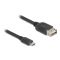 DeLOCK 81520 USB-kabel USB 2.0 3 m Micro-USB B USB A Zwart