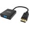 Vision TC-DPVGA/BL video kabel adapter DisplayPort VGA (D-Sub) Zwart